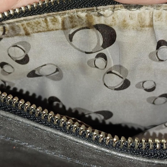 coach poppy silver metallic crossbody purse - Picture 4 of 4